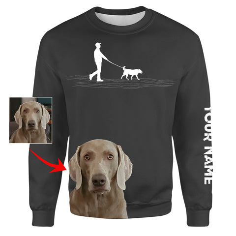 Walking dog Custom dog Sweatshirt for dog mom, dog dad - Personalized gifts for dog owners FSD3911
