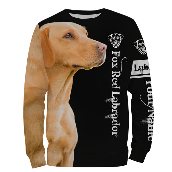 Fox Red Lab 3D All Over Printed Shirts, Hoodie, T-shirt Labrador Retriever Dog Gifts for Labs Lovers FSD2823