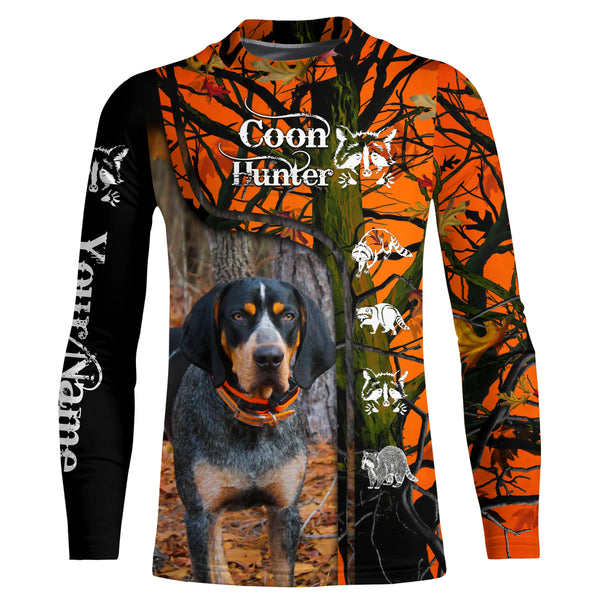 Bluetick Coonhound Hunting Coon Hunter orange camo 3D All over printed Shirt, Hoodie FSD3861