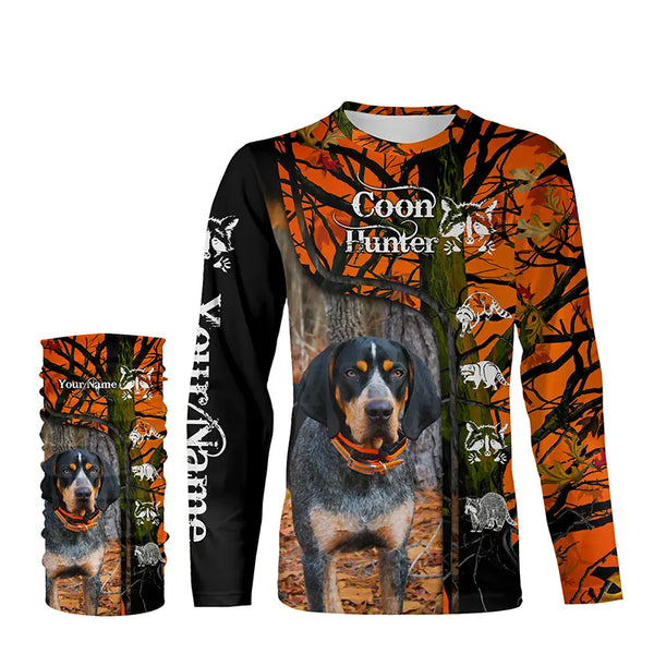 Bluetick Coonhound Hunting Coon Hunter orange camo 3D All over printed Shirt, Hoodie FSD3861