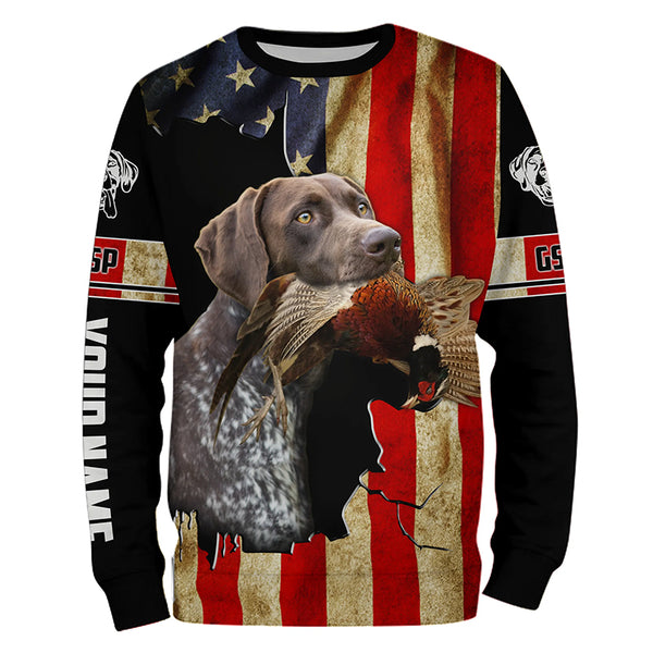 Pointer german shorthair best bird dogs American flag Custom Name Shirts, gifts for dog owners FSD3799