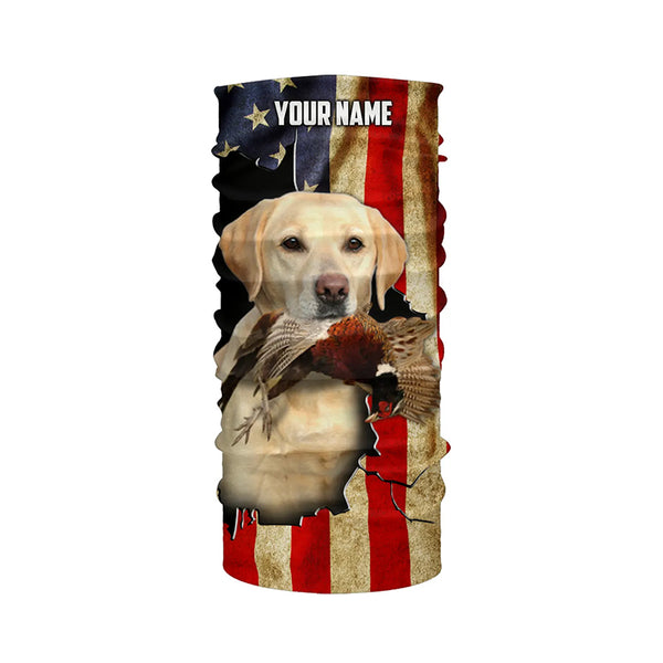 Bird Dog Labs yellow Labrador Pheasant hunting American flag Custom Name Shirts, Hoodie FSD3805