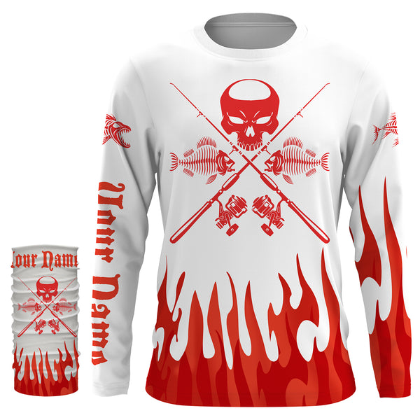 Fish Reaper Custom Long sleeve performance Fishing Shirts, Fish skull Fishing jerseys TTS0022