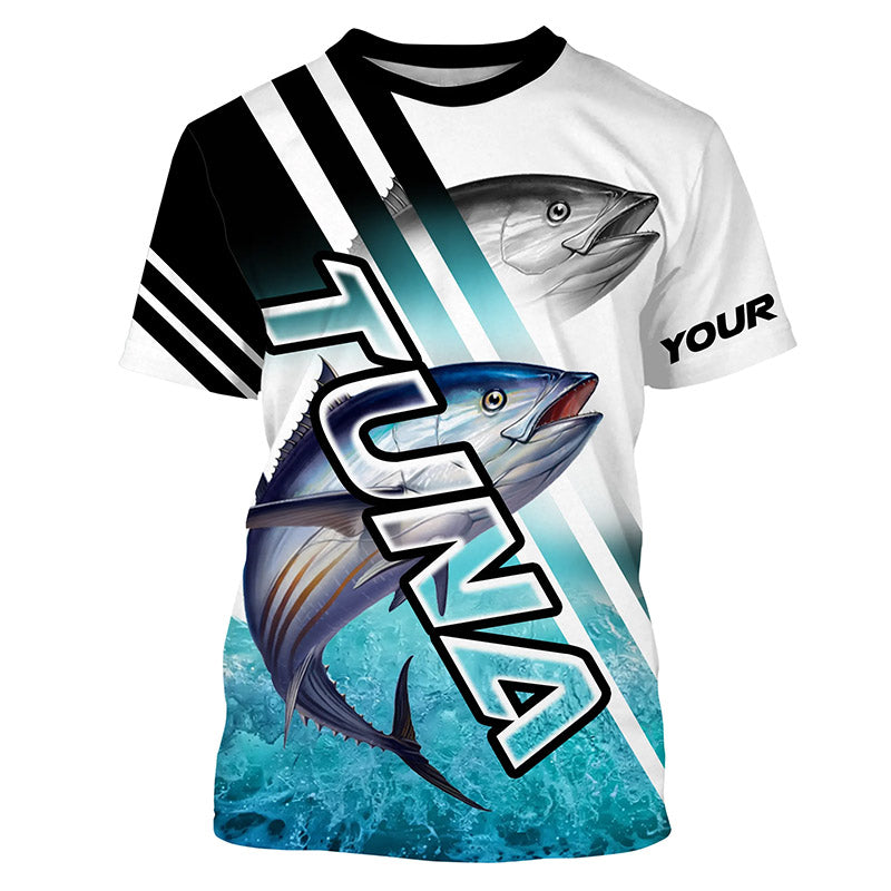 Custom Long Sleeve UPF 30+ Bluefin Tuna Fishing Shirt, Tuna Fishing Jerseys TTS0598 T-Shirt UPF / 3XL