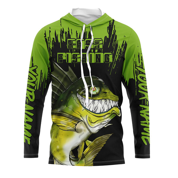 Angry Largemouth Bass Fishing Long Sleeve Fishing Shirt for Men, Women and Kid TTS0608