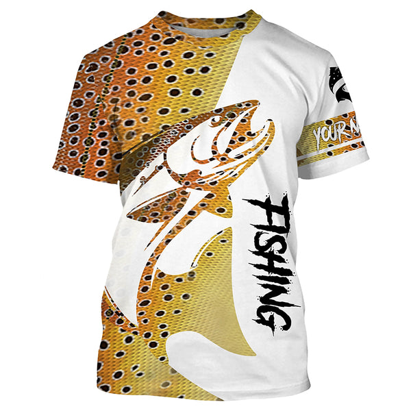 Brown Trout Fishing skin fish Personalized 3D All Over Printed Apparel TTS0644