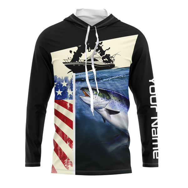 Chinook Salmon Fishing Custom Long Sleeve performance Fishing Shirts Fishing jerseys TTS0074