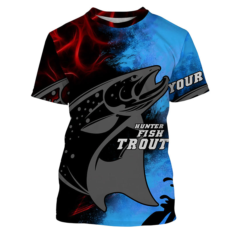 Brown Trout Fishing Long Sleeve Performance Fishing Shirts, Fishing Jerseys TTS0770, T-Shirt UPF / 4XL