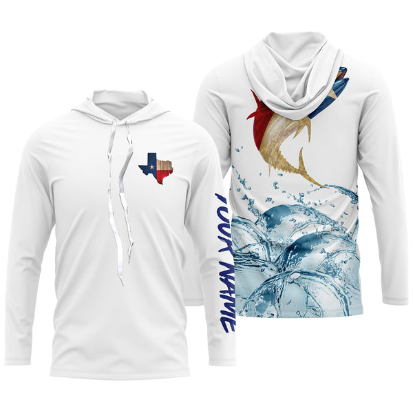 Personalized Tuna Fishing Texas Flag  jerseys, Fishing Long Sleeve Fishing tournament shirts  TTS0096