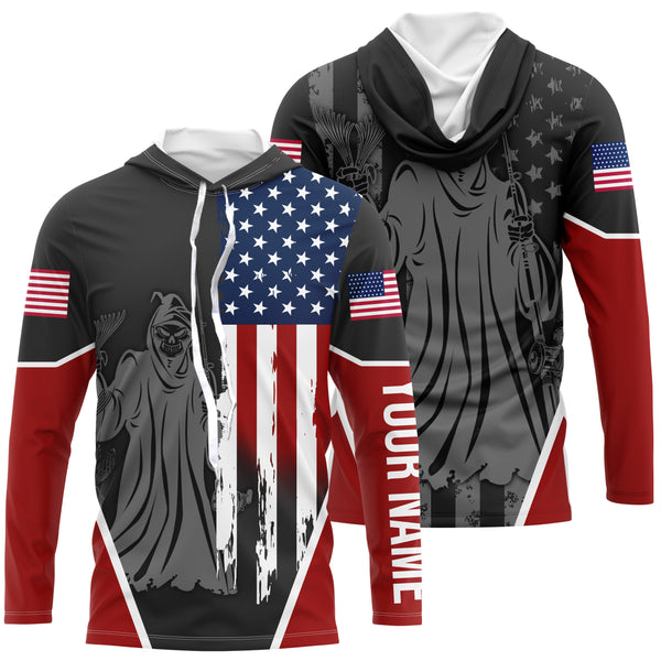 Fish Reaper Custom Long Sleeve performance Fishing Shirts, Personalized American Clothing TTS0134