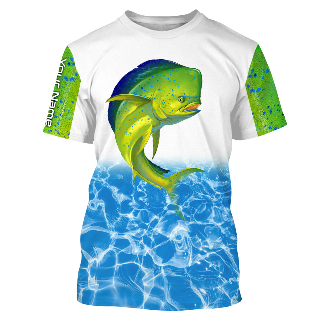 Mahi Mahi Long Sleeve Fishing Shirt for Men, Personalized Performance Clothing TTS0143 T-Shirt UPF / 5XL