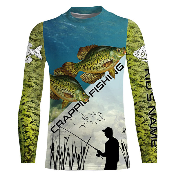 Personalized Crappie Fishing Long Sleeve Fishing tournament shirts  TTS0567