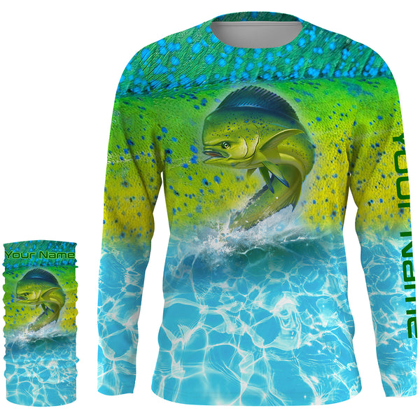 Mahi Mahi Saltwater Fishing Custom Long Sleeve Fishing Shirts TTS0010