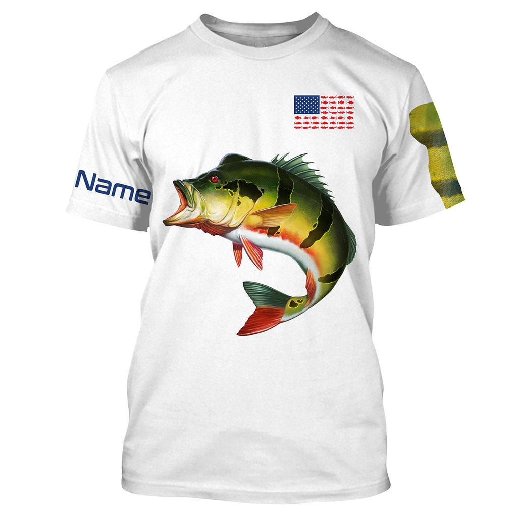 Peacock Bass Fishing Custom Name performance long sleeve fishing shirt –  Myfihu