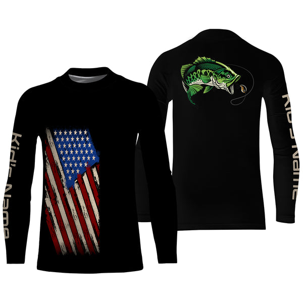 Bass Fishing Custom Long Sleeve Fishing Shirts, personalized performance Fishing Shirts TTS0018