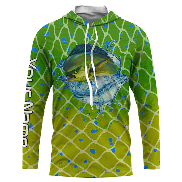 Mahi Mahi fishing skin personalized custom name sun protection long sleeve fishing shirts TTS0359