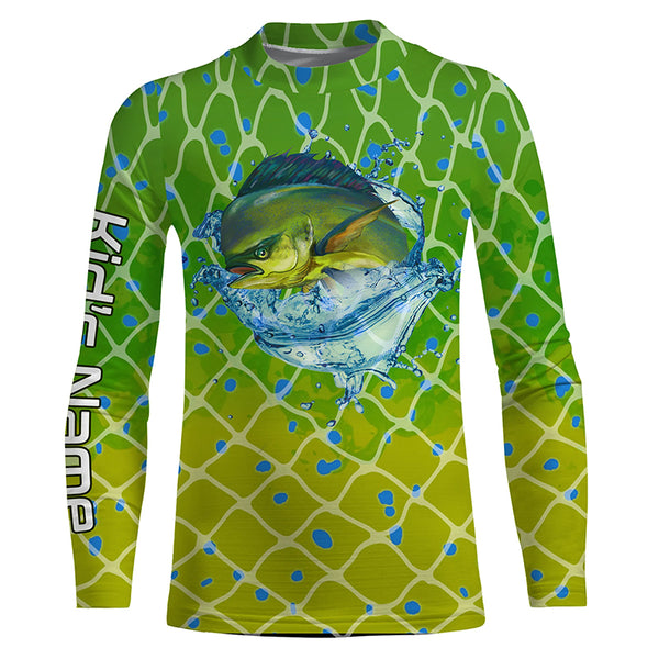 Mahi Mahi fishing skin personalized custom name sun protection long sleeve fishing shirts TTS0359