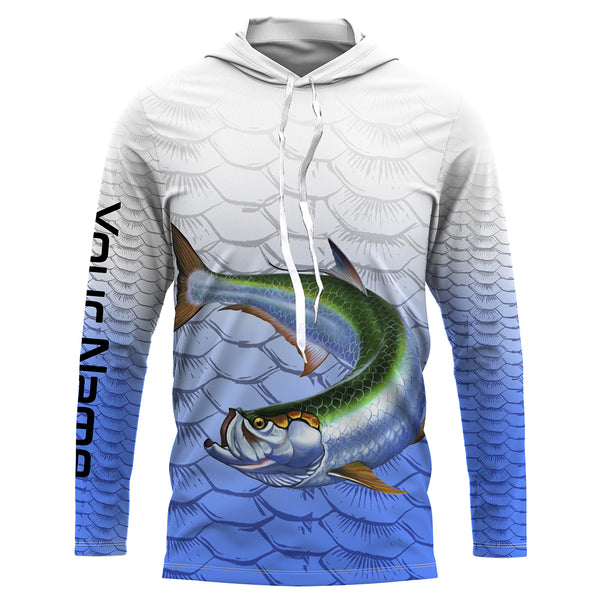 Tarpon Fishing Shirt for Men Long Sleeve Sun Protection UV UPF 30+ T-Shirts TTS0038
