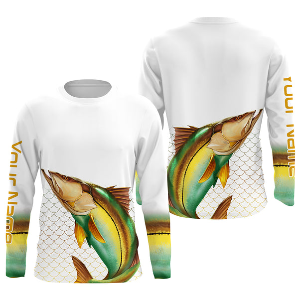 UPF 30+ Long Sleeve Performance Snook Fishing Shirt - UV Sun Protection TTS0046