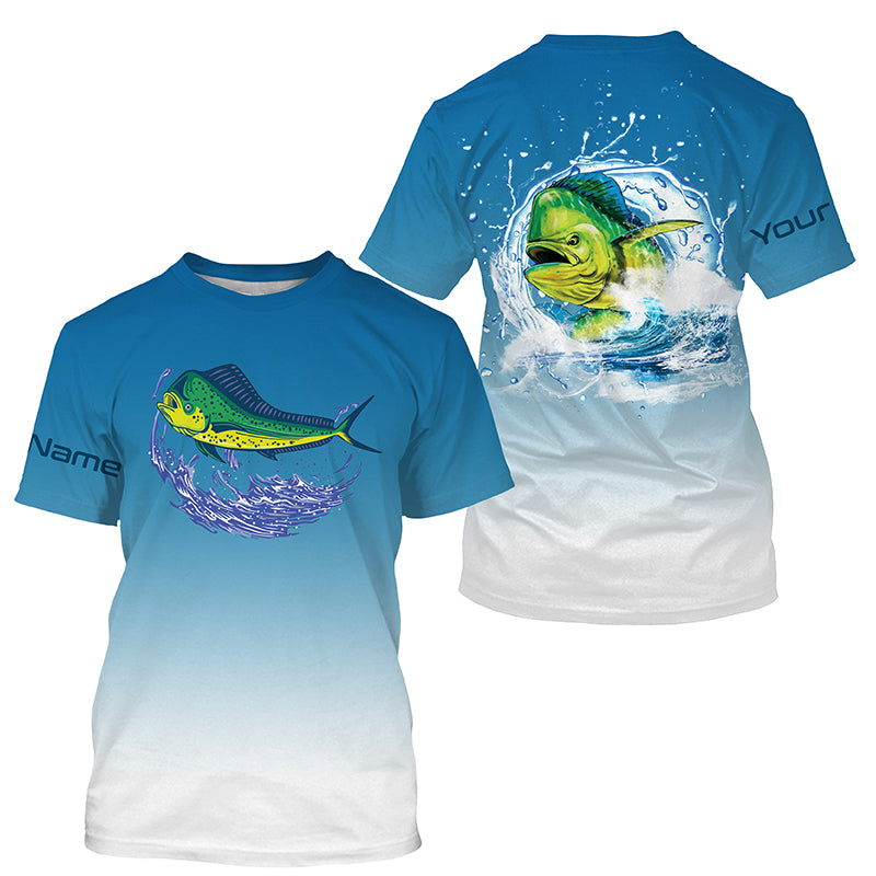 Mahi Mahi Custom Long Sleeve Performance Fishing Shirts, Mahi Mahi Fishing Jerseys IPHW3023 Long Sleeves UPF / XL