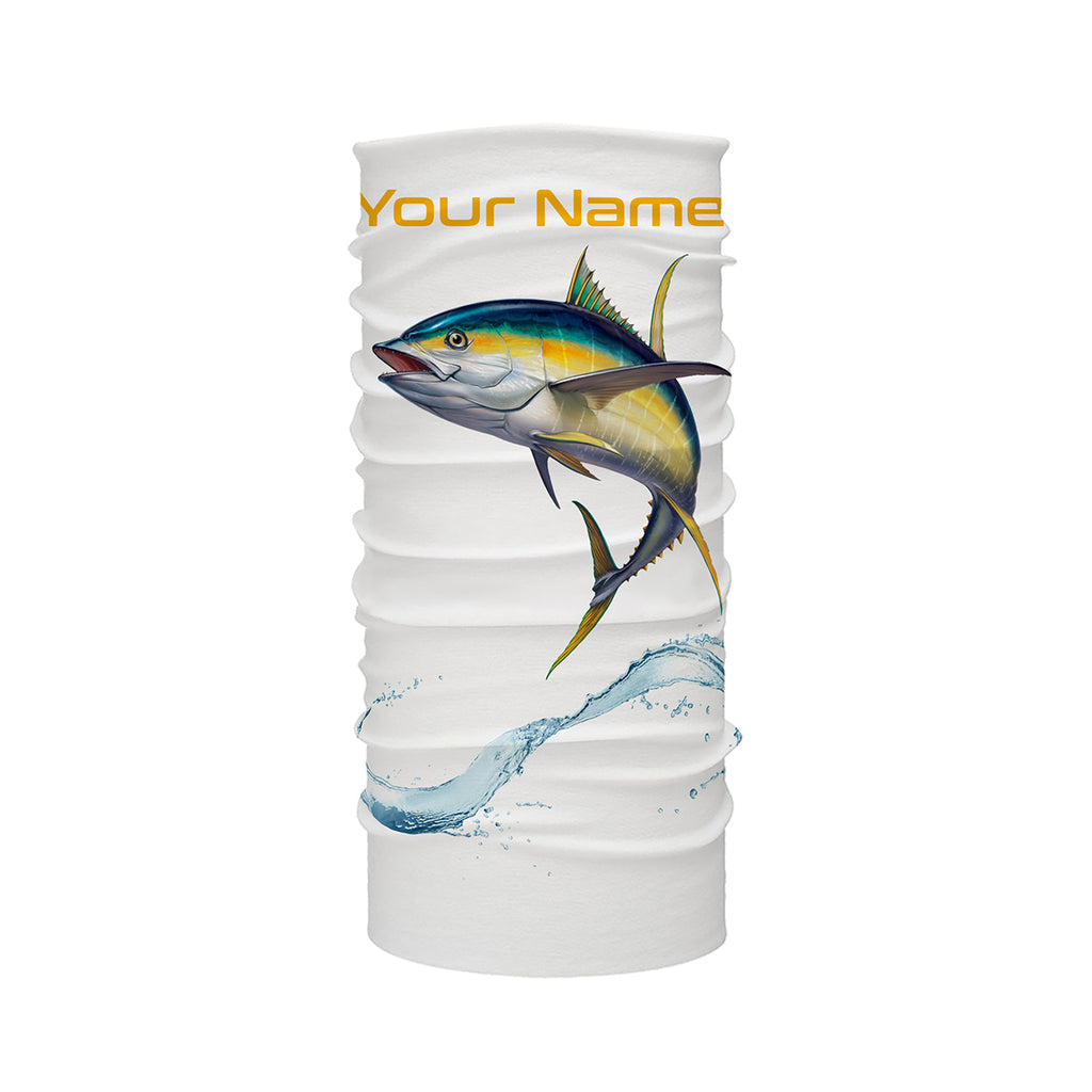 Yellowfin Tuna Fishing UV Protection Shirts, Personalized Performance Fishing Shirts TTS0049 Long Sleeves UPF / S