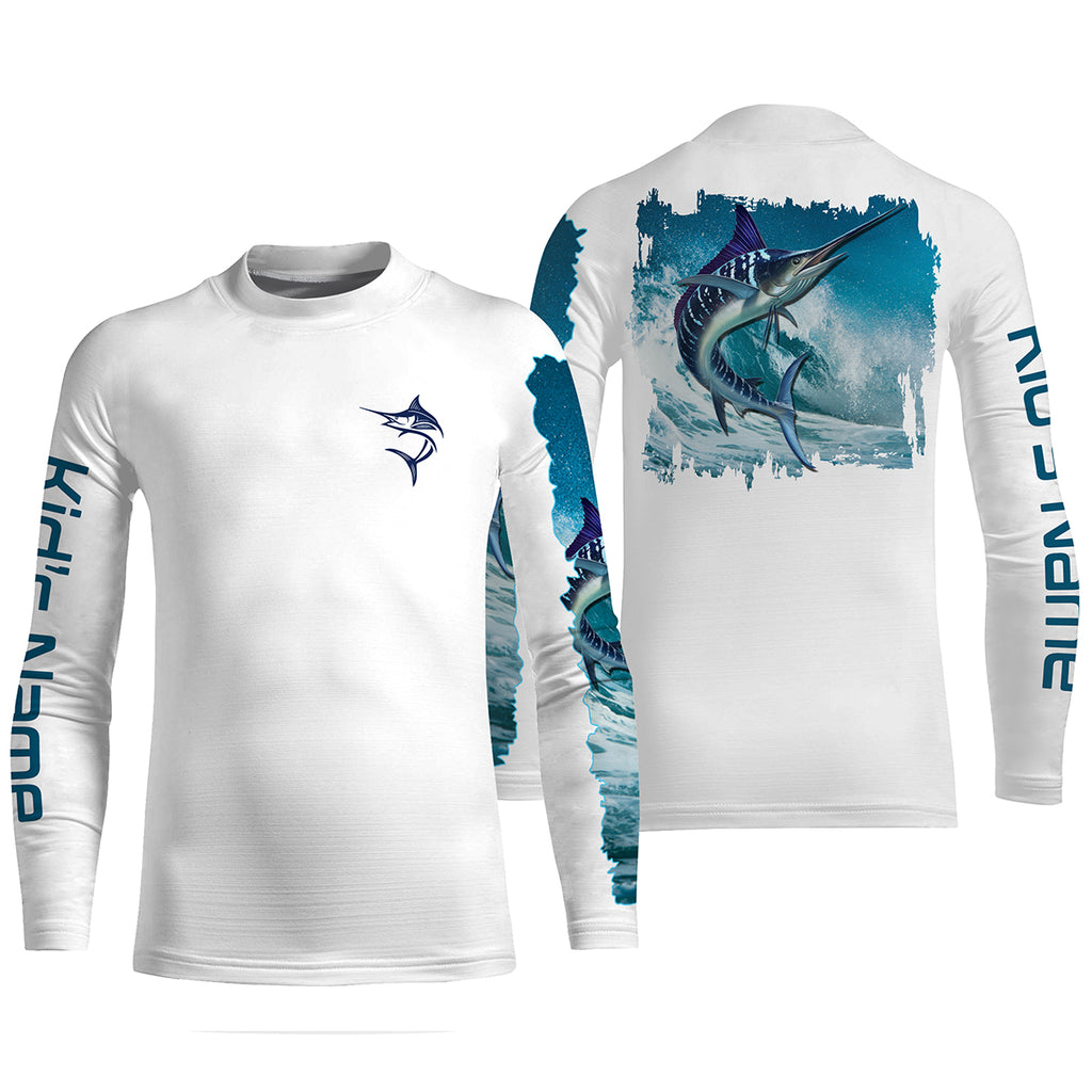 Marlin Fishing Shirt for Men Long Sleeve Sun Protection UV UPF 30+ T-shirts TTS0061, Long Sleeves UPF / S