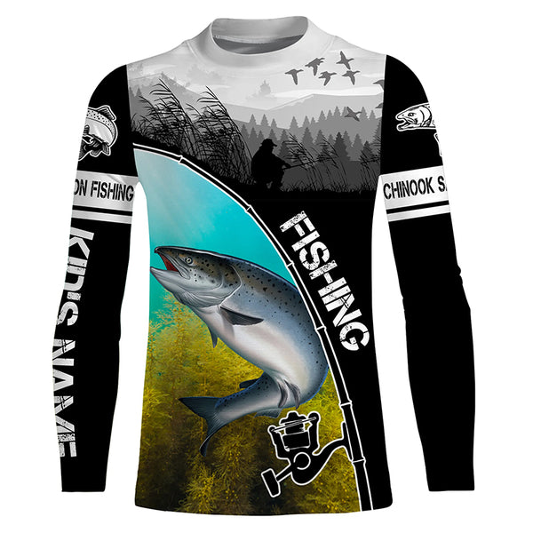 Chinook Salmon Fishing Long Sleeve Fishing Shirt, Salmon Fishing Hoodie TTS0639