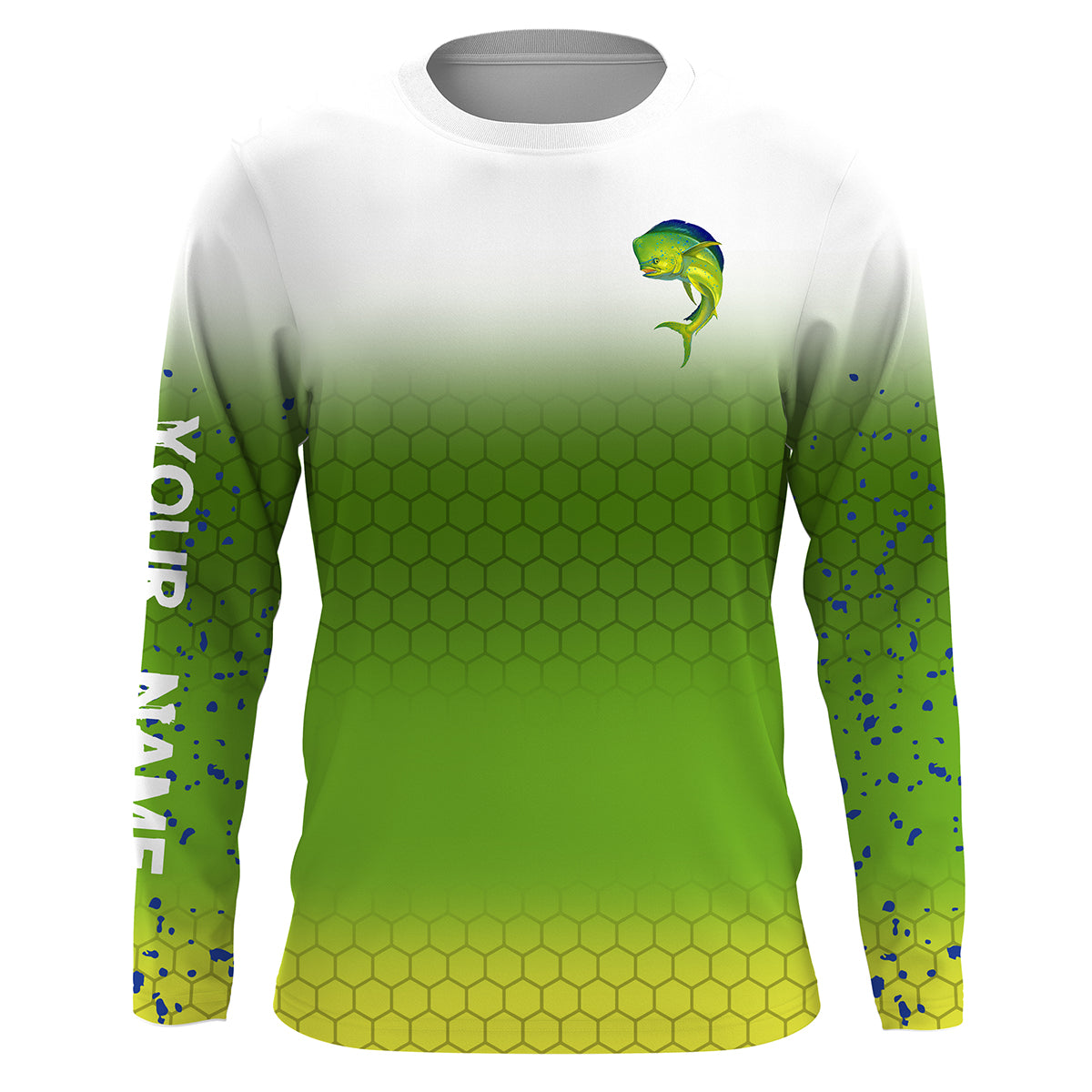 Customized Mahi Mahi  fishing shirts, long sleeve performance fishing shirts TTS0091