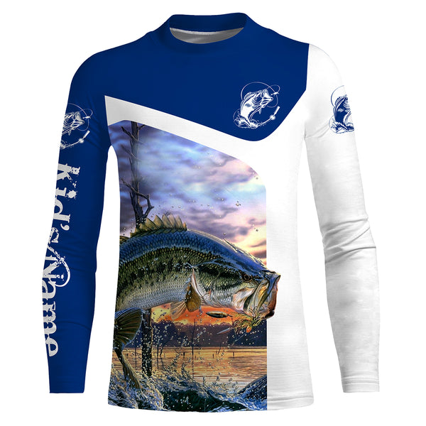 Bass Fishing underwater Long sleeve Fishing Shirts, Bass Fishing jerseys TTS0097