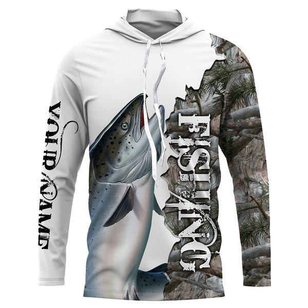 Chinook Salmon Custom Long Sleeve performance Fishing Shirts, personalized Fishing jerseys TTS0115
