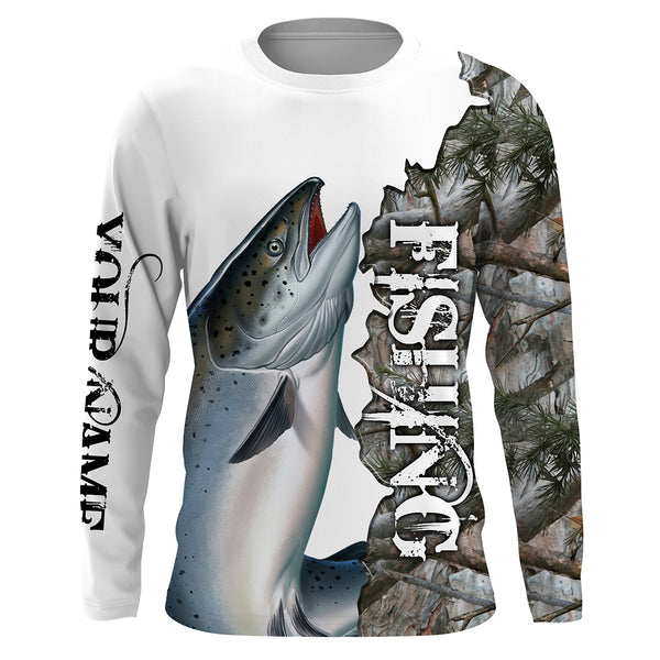 Chinook Salmon Custom Long Sleeve performance Fishing Shirts, personalized Fishing jerseys TTS0115