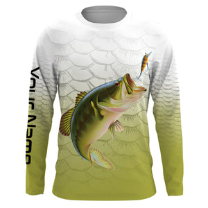 Bass Fishing Shirt for Men Long Sleeve Sun Protection UV UPF 30+ T-shirts TTS0144 Long Sleeves UPF / 4XL