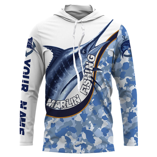 Marlin Fishing Custom Long Sleeve performance Fishing Shirts, Marlin fishing costume TTS0533