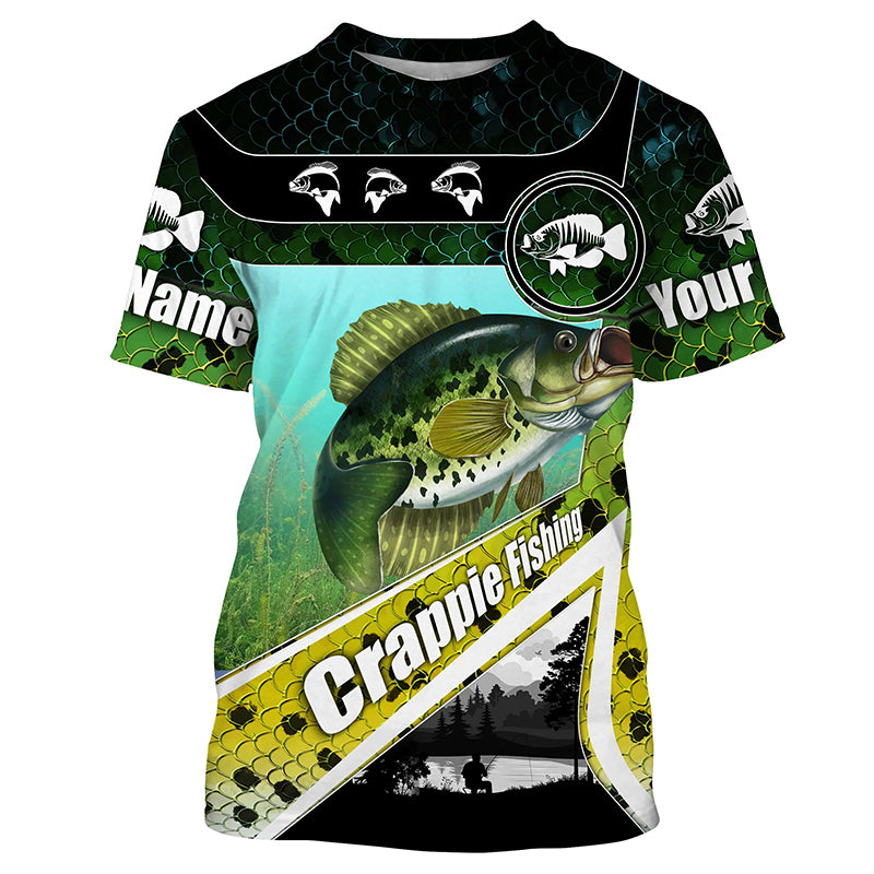 Crappie Fishing scale fish Custom Long sleeve Fishing Shirts