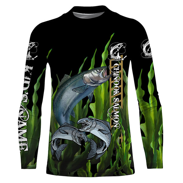 Chinook Salmon Fishing UV Protection Shirts, personalized performance Fishing Shirts TTS0756