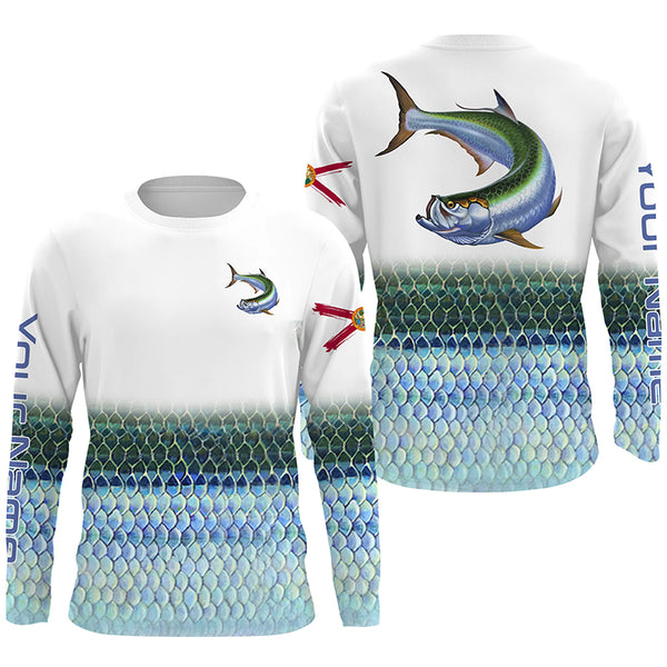 Tarpon Fishing Custom Long Sleeve performance Fishing Shirts, Fisherman Clothing TTS0760