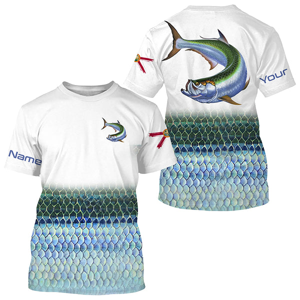 Tarpon Fishing Custom Long Sleeve performance Fishing Shirts, Fisherman Clothing TTS0760