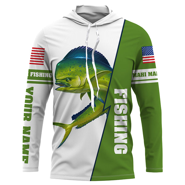 Mahi Mahi Fishing personalized custom name sun protection long sleeve fishing shirts TTS0178