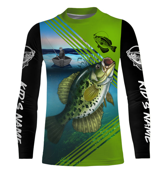 Crappie Fishing Custom Name UV Protection Shirts, Personalized Fishing Clothing TTS0210