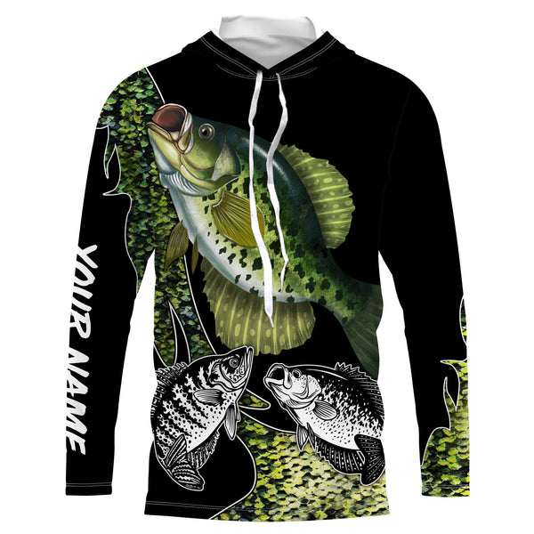 Crappie Fishing Custom long sleeve performance Fishing Shirt TTS0229