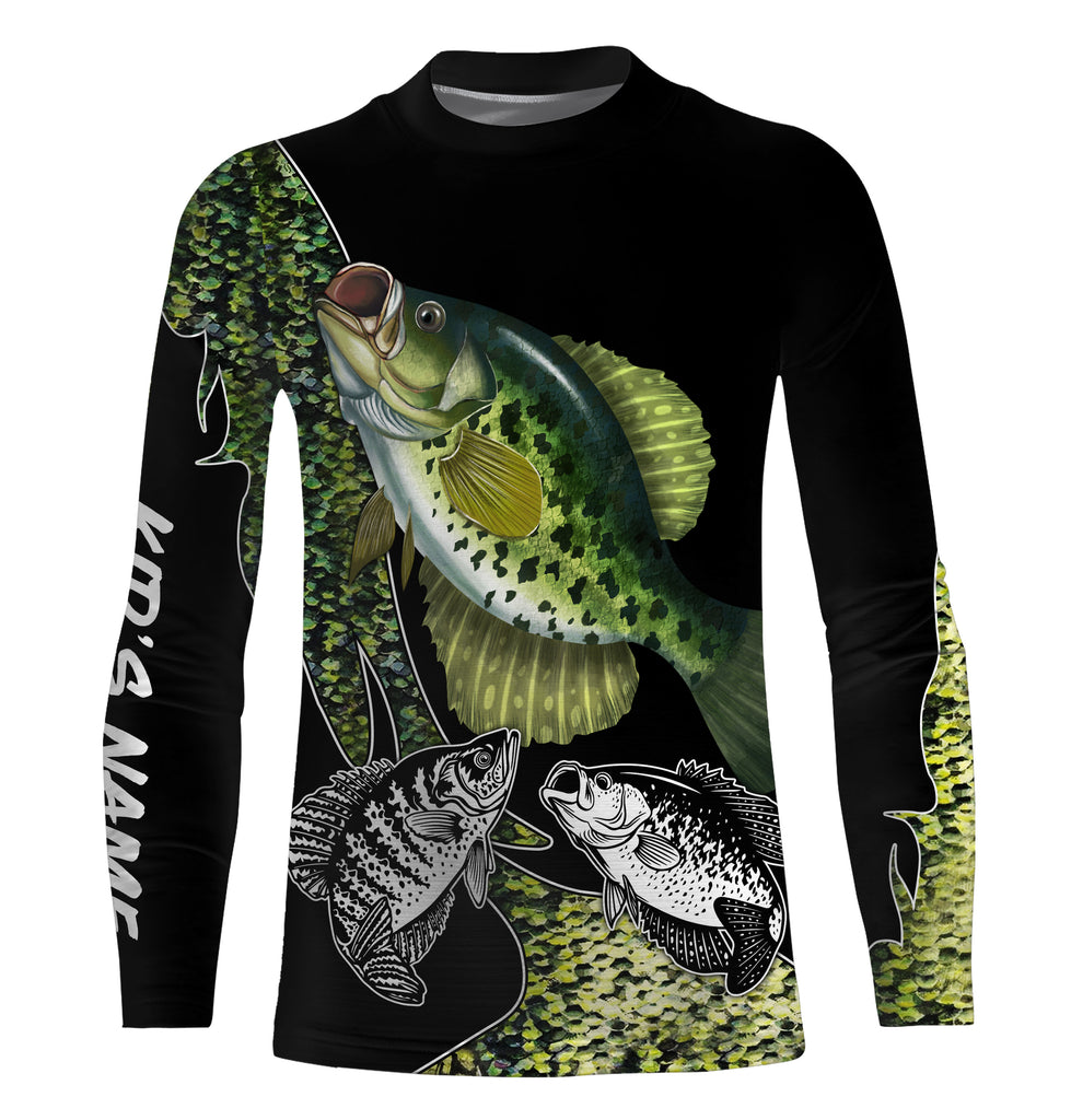 Crappie Fishing Custom Long Sleeve Performance Fishing Shirt TTS0229, Long Sleeves UPF / M