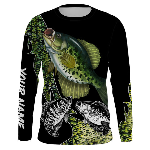 Crappie Fishing Custom long sleeve performance Fishing Shirt TTS0229