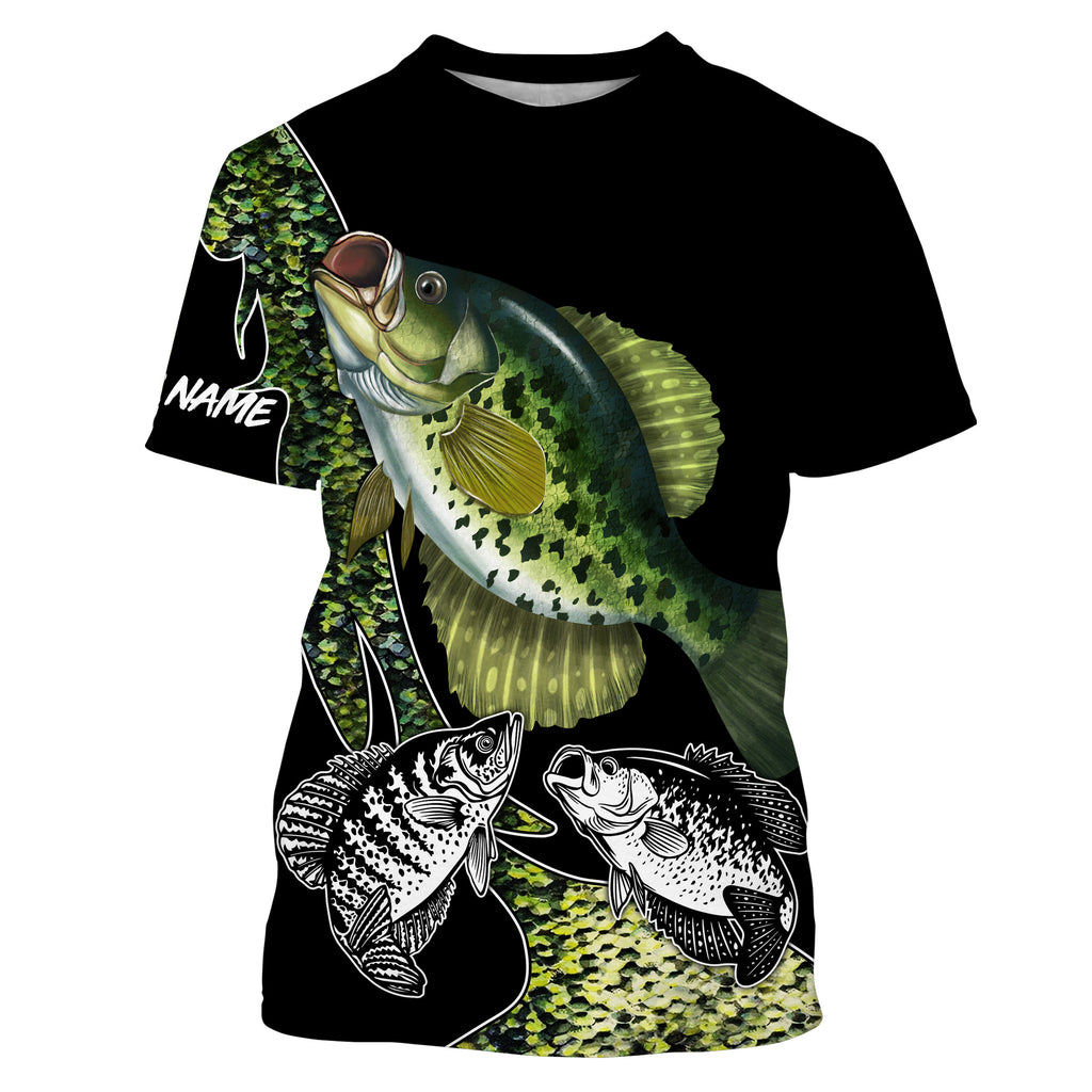 Crappie Fishing Custom Long Sleeve Performance Fishing Shirt TTS0229, T-Shirt UPF / S