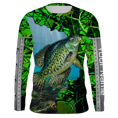 Crappie Fishing Custom name Long Sleeve tournament Fishing jerseys Shirts  TTS0717
