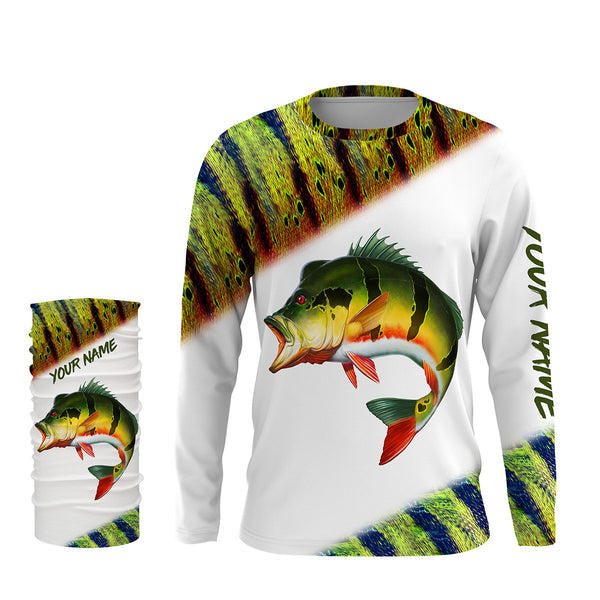 Peacock Bass Fishing Custom Long sleeve Fishing Shirts, Peacock Bass Fishing jerseys TTS0002