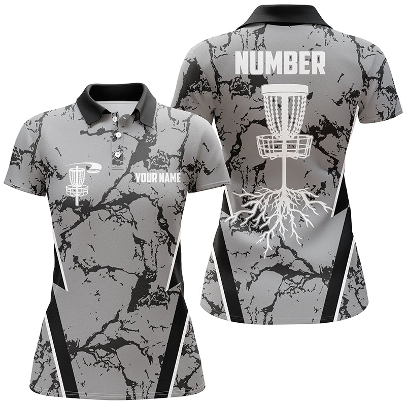 Camo Pattern Womens Golf Polo Shirts, Custom Camo Golf Shirt Disc Golf