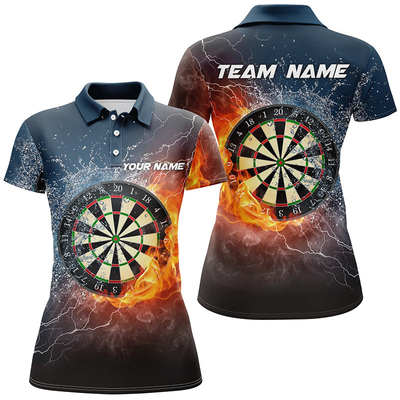 Fire & Water Dartboard Personalized Womens Darts Shirt Thunder Darts Jersey For Women LDT0967