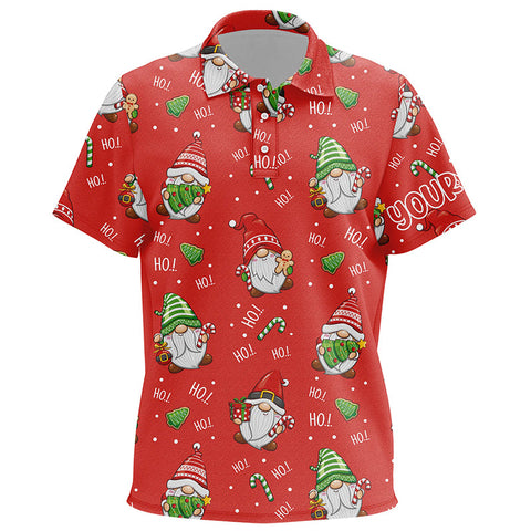 Personalized Christmas Santa Red Golf Kids Polo Shirt Cute Funny Golf Shirts For Kid Golf Gifts LDT0810