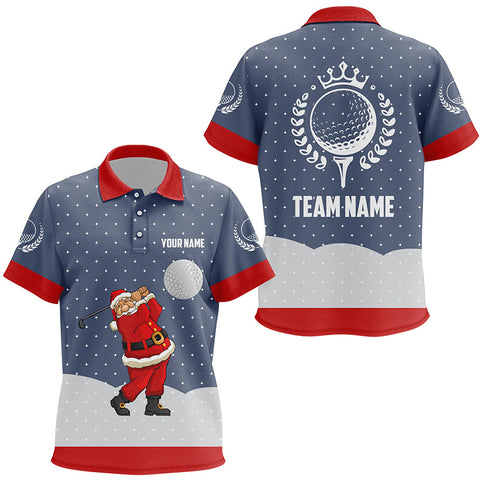 Christmas Snow Night Unisex Kids Golf Polo Shirt Santa Playing Golf Outfit For Kid Golfing Gifts LDT0581