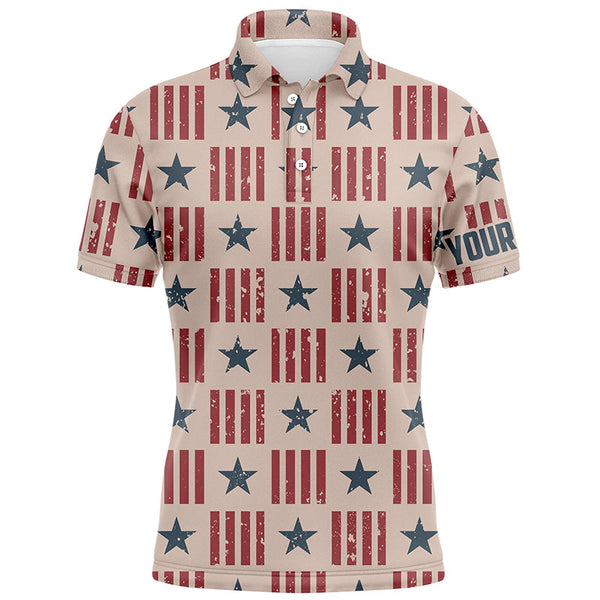 Usa Patriot Seamless Mens Golf Polo Shirt Retro American Golf Shirts For Men Golfing Gifts LDT0599